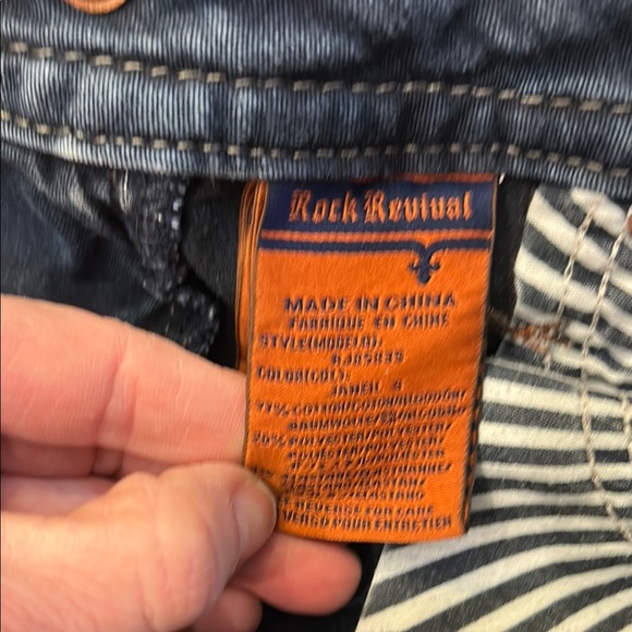 Rock Revival Blue Skinny Jeans Classic Fit - Picture 9 of 13